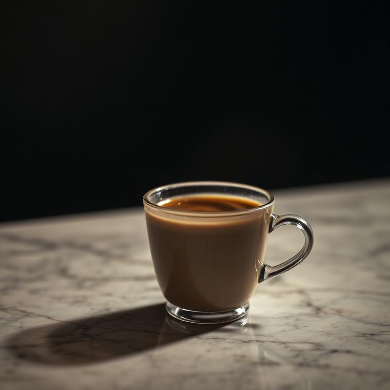Espresso appena estratto in tazzina di vetro